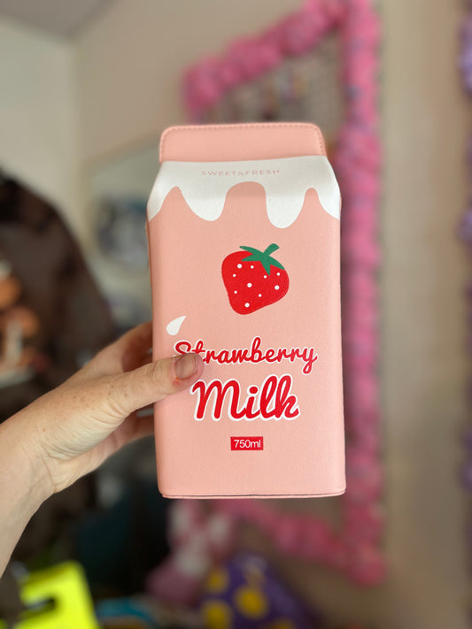 Strawberry milk purse